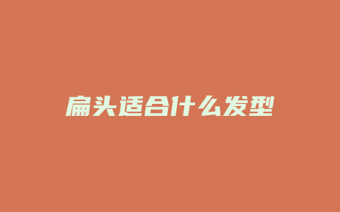 扁头适合什么发型